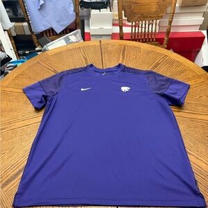 Nike Dri-FIT K-State Deep Purple No Collar Polo
